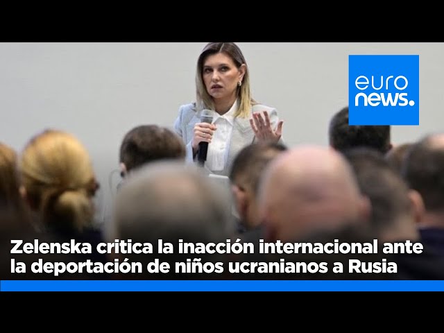 ⁣Olena Zelenska critica la inacción internacional ante la deportación de niños ucranianos a Rusia