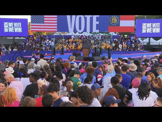 ⁣LIVE: Bruce Springsteen joins VP Harris, former Pres. Obama for campaign rally in  Atlanta