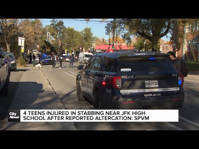 ⁣4 teens injured in stabbing near Montreal high school