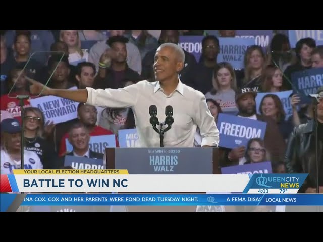 ⁣Obama to campaign for Harris in Charlotte