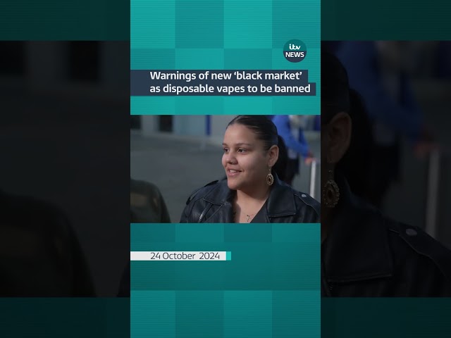 ⁣Warnings of new 'black market' as disposable vapes to be banned #itvnews #shorts