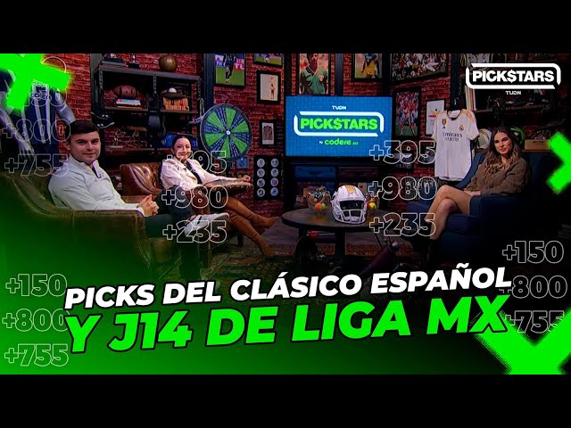 ⁣Apuestas del Real Madrid vs Barcelona y Parley +700 de Liga MX  | Pickstars | TUDN