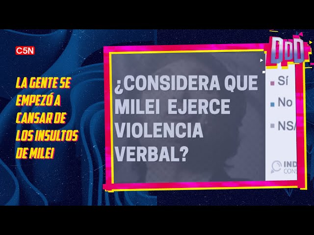 ⁣DURO DE DOMAR | ¿Qué dice una ENCUESTA sobre los INSULTOS de MILEI?