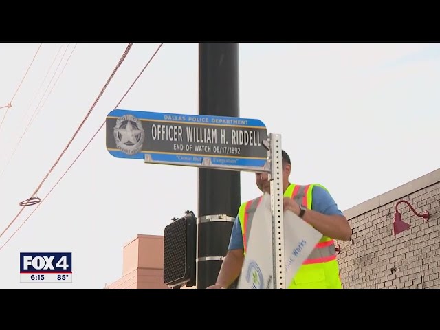 ⁣Dallas installs street signs honoring fallen first responders