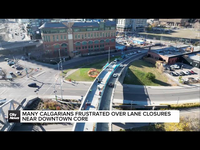 ⁣Many Calgarians frustrated over lane closures near downtown core