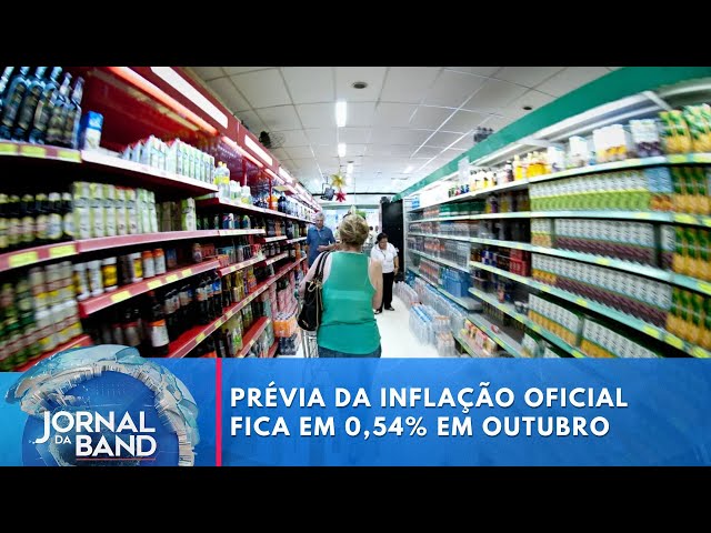 ⁣Puxada por aumento na energia, prévia da inflação oficial fica em 0,54% em outubro | Jornal da Band