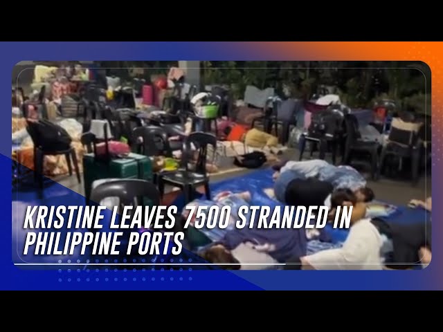 ⁣Kristine leaves 7500 stranded in Philippine ports