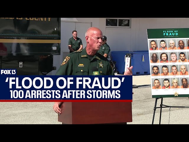 ⁣More than 100 arrested for targeting Pinellas storm victims