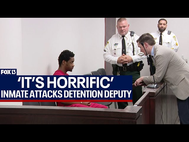 ⁣Florida inmate charged with attacking detention deputy