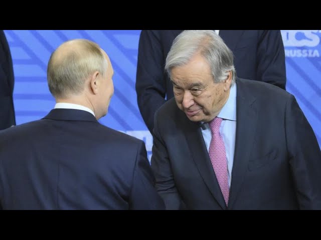 ⁣À Kazan, Guterres a dit à Poutine que l'invasion de l'Ukraine est "contraire au droit