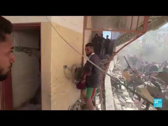 ⁣Gaza : un raid israélien sur une école a fait au moins 17 morts à Nousseirat • FRANCE 24