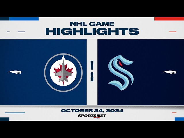 ⁣NHL Highlights | Jets vs. Kraken - October 24, 2024