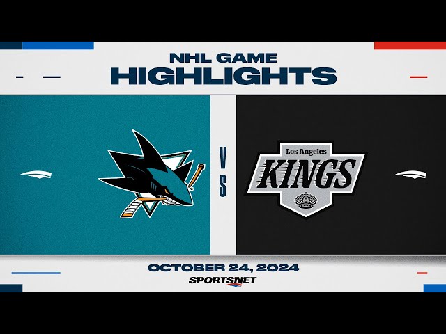 ⁣NHL Highlights | Sharks vs. Kings - October 24, 2024