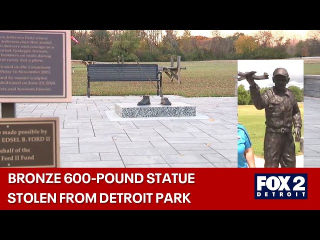 ⁣Bronze 600-pound military statue stolen from Rouge Park