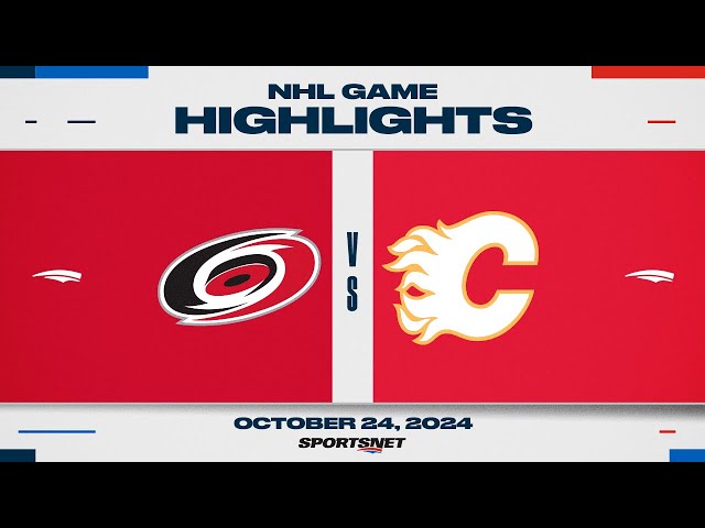 ⁣NHL Highlights | Hurricanes vs. Flames - October 24, 2024