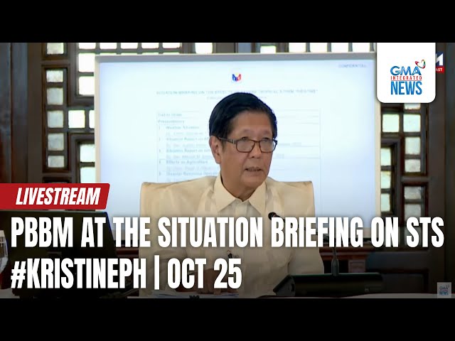 ⁣LIVE: Pres. Bongbong Marcos at the situation briefing on STS #KristinePH (October 25, 2024) - Replay