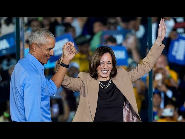 ⁣Kamala Harris and Barack Obama target black voters in key battleground state of Georgia