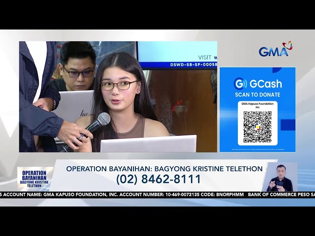 ⁣Sofia Pablo, nakiisa sa GMA Operation Bayanihan: Bagyong Kristine Telethon