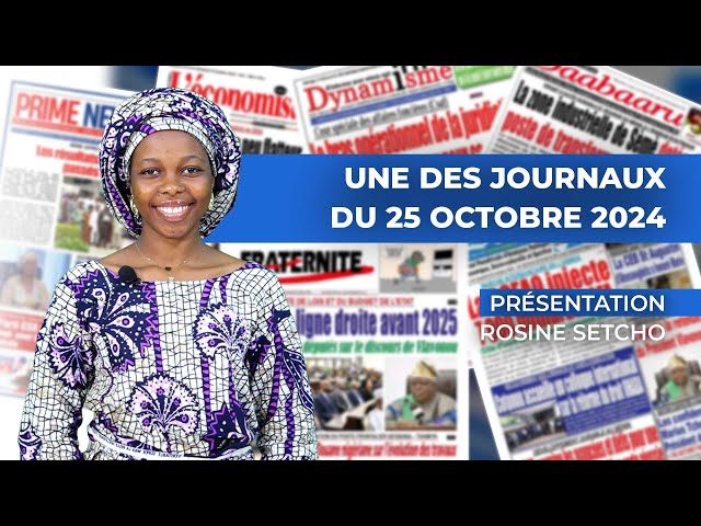 ⁣UNE DES JOURNAUX DU 25 OCTOBRE 2024