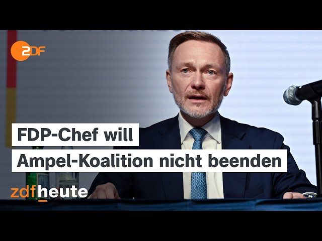 ⁣Finanzminister Christian Lindner stellt Ampel indirekt Ultimatum | heute journal