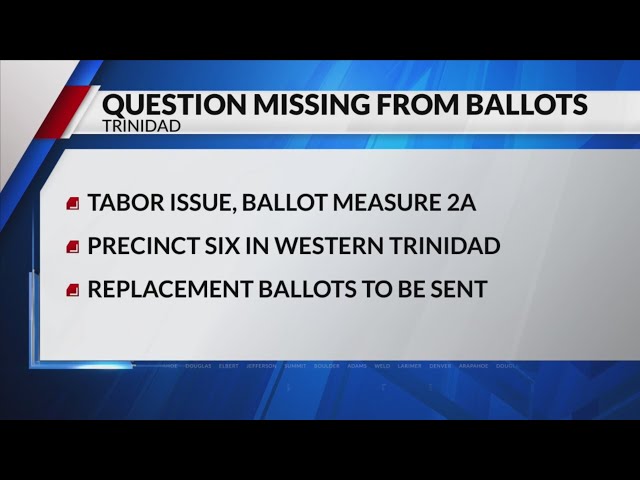 ⁣Trinidad ballots incorrect, missing question