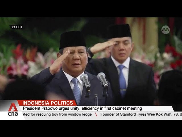 ⁣Indonesian President Prabowo begins 3-day military academy retreat for new Cabinet