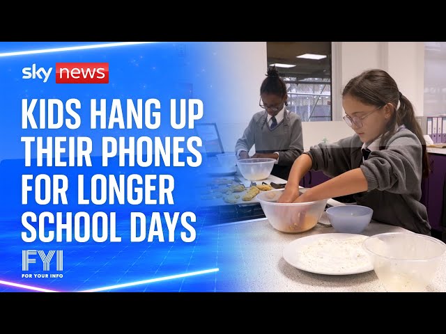 ⁣FYI: Kids hang up their phones for longer school days