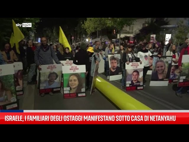 ⁣Israele, manifestazione sotto casa di Netanyahu