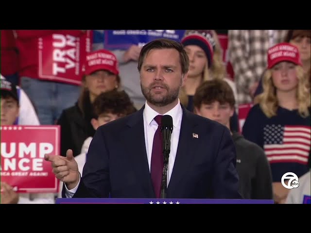 ⁣JD Vance returns to metro Detroit for a campaign stop in Waterford Township