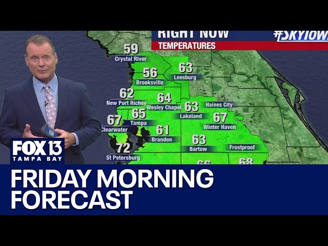 ⁣Tampa weather | Friday morning forecast