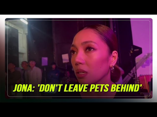 ⁣Jona says pets should not be left behind during calamities