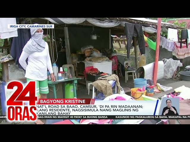 ⁣Nat’l road sa Baao, CamSur, ‘di pa ri madaanan; ilang residente, nagsisimula nang... | 24 Oras