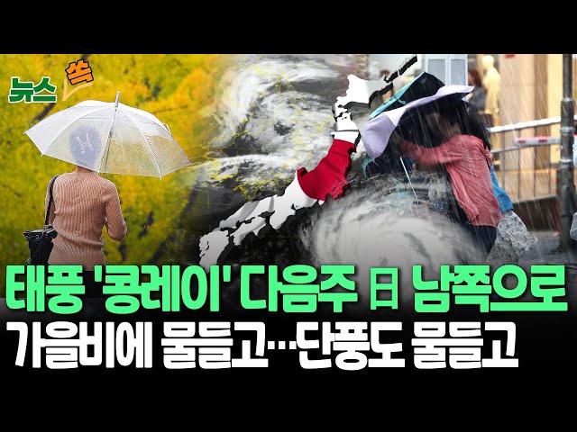 [뉴스쏙] 21호 태풍 '콩레이' 발생…초속 30m 강풍 동반 예상｜일요일 남부 곳곳 가을비…최대 30㎜ / 연합뉴스TV (YonhapnewsTV)