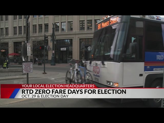 ⁣Ride RTD for free on 2 days during election season