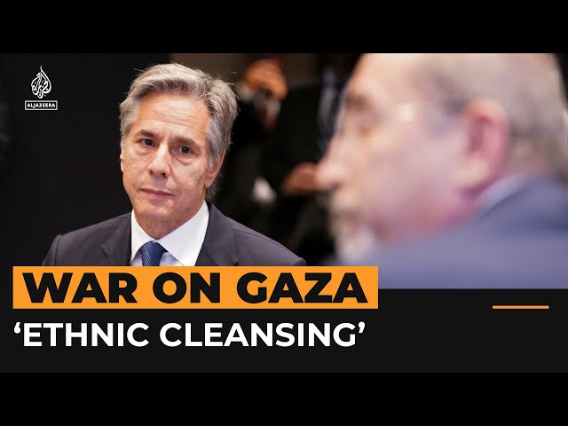 ⁣‘Ethnic cleansing’ happening in Gaza, Jordan’s FM tells Blinken | AJ #Shorts