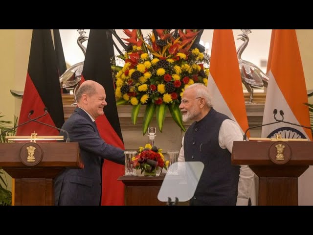 ⁣En visite à New Dehli, Olaf Scholz plaide en faveur d'un accord de libre-échange Inde-UE