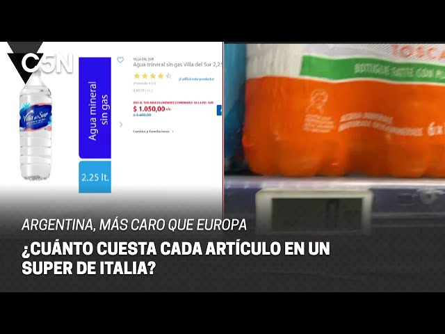 ⁣COMER EN ARGENTINA, MÁS CARO QUE EN EUROPA: ¿CUÁNTO CUESTA CADA ARTÍCULO EN UN SUPER DE ITALIA?