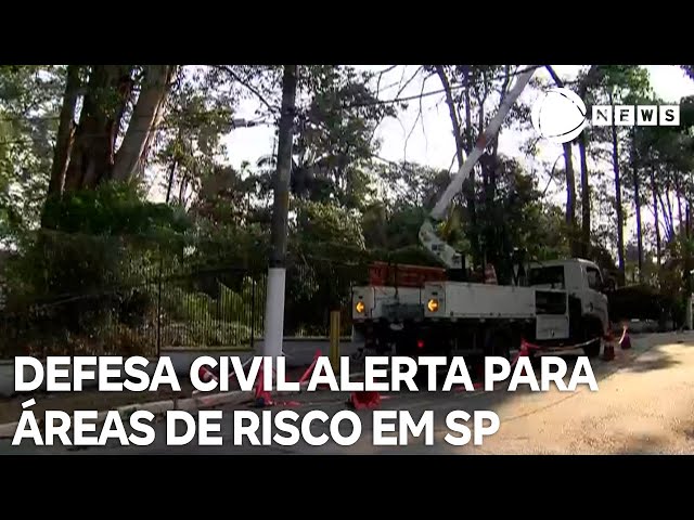 ⁣Defesa Civil alerta para áreas de risco em São Paulo