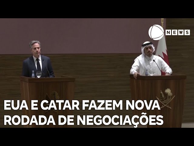 ⁣EUA e Catar fazem nova rodada de negociações para cessar-fogo na Faixa de Gaza