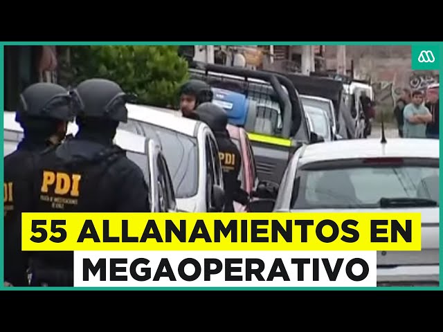 ⁣55 allanamientos en megaoperativo: 33 personas resultan detenidas