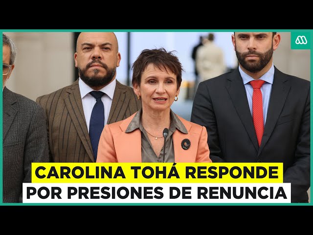 ⁣Carolina Tohá responde sobre presiones de renuncia y caso Monsalve