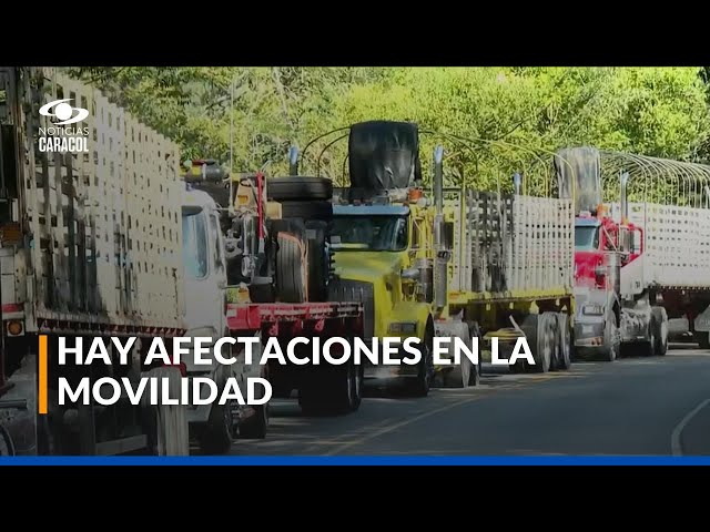 ⁣Mineros en Santander cierran la vía a la costa Caribe. preocupante panorama