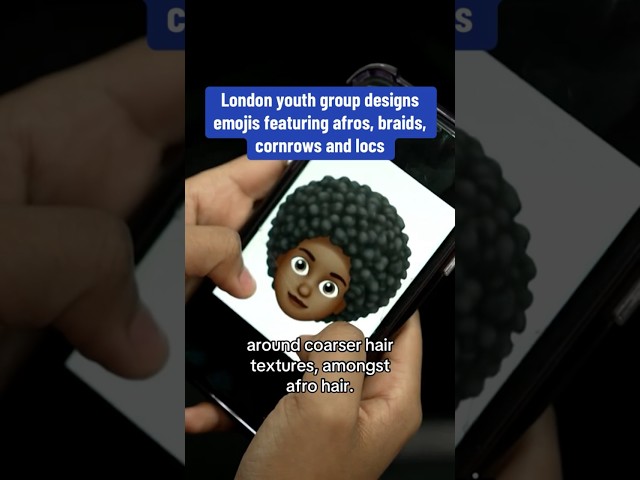 ⁣London youth group designs emojis featuring afros, braids, cornrows and locs #shorts