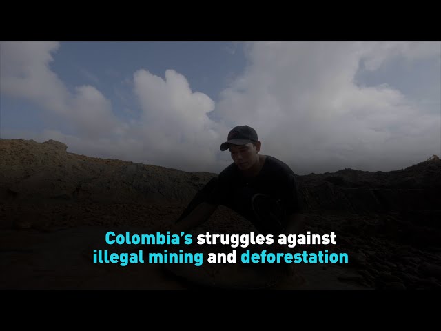 ⁣Colombia’s struggle against illegal mining and deforestation