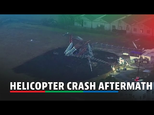 ⁣WATCH: Helicopter crash aftermath in Texas