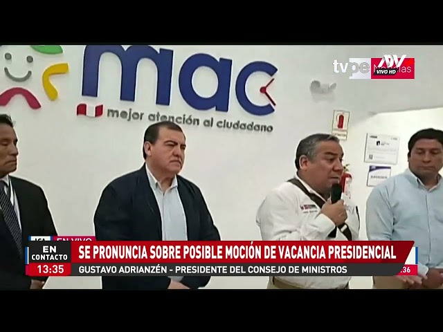 ⁣Dina Boluarte: Gustavo Adrianzén se pronuncia sobre posible moción de vacancia presidencial