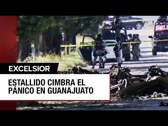 ⁣Así se encuentra Acámbaro, Guanajuato, tras la explosión de un coche-bomba