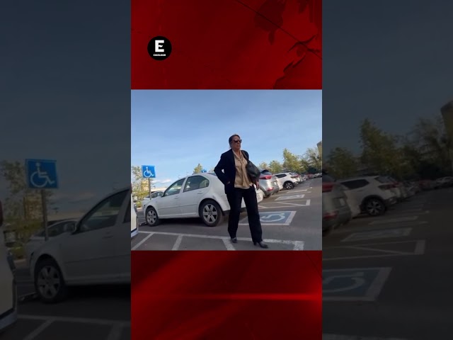 ⁣#LadyTacón se hace viral por estacionarse en lugar para discapacitados en Costco