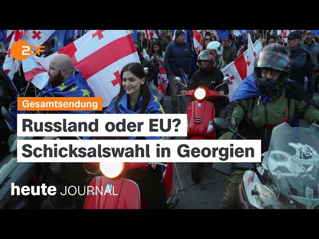 ⁣heute journal vom 25.10.2024 Wahl in Georgien, Wirtschaft erholt sich, Indien als Handelspartner