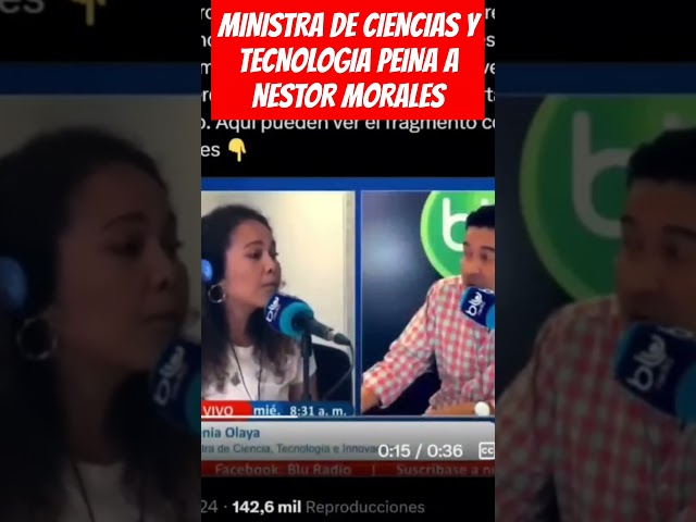 ⁣MINISTRA DE CIENCIAS Y TECNOLOGIA PEINA A NESTOR MORALES